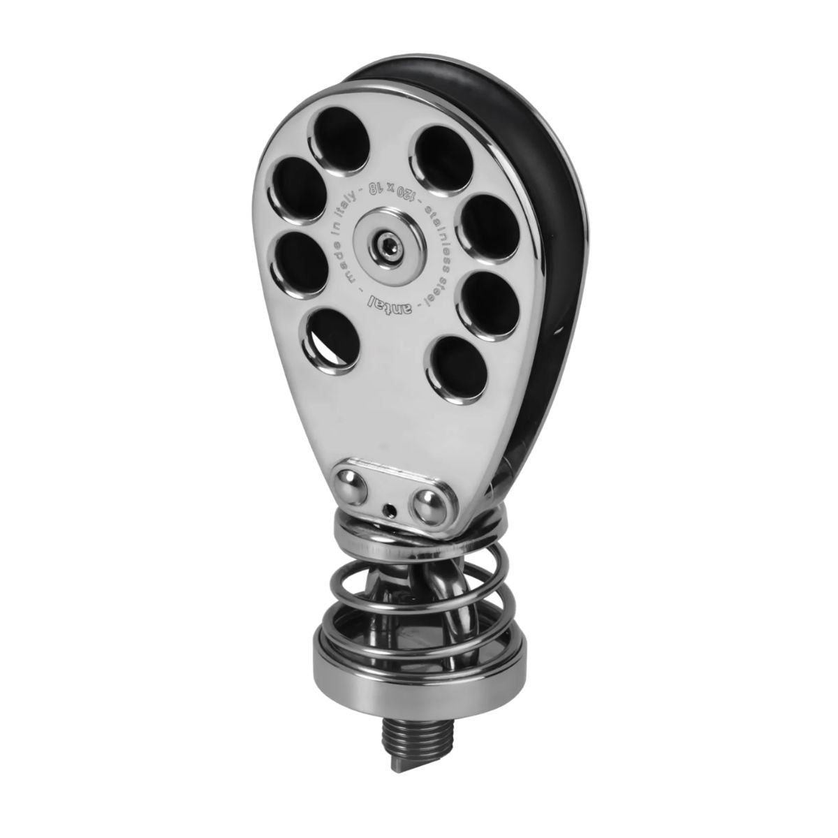 Antal 120 mm Stand Up block S. steel classic block screwed pad eye