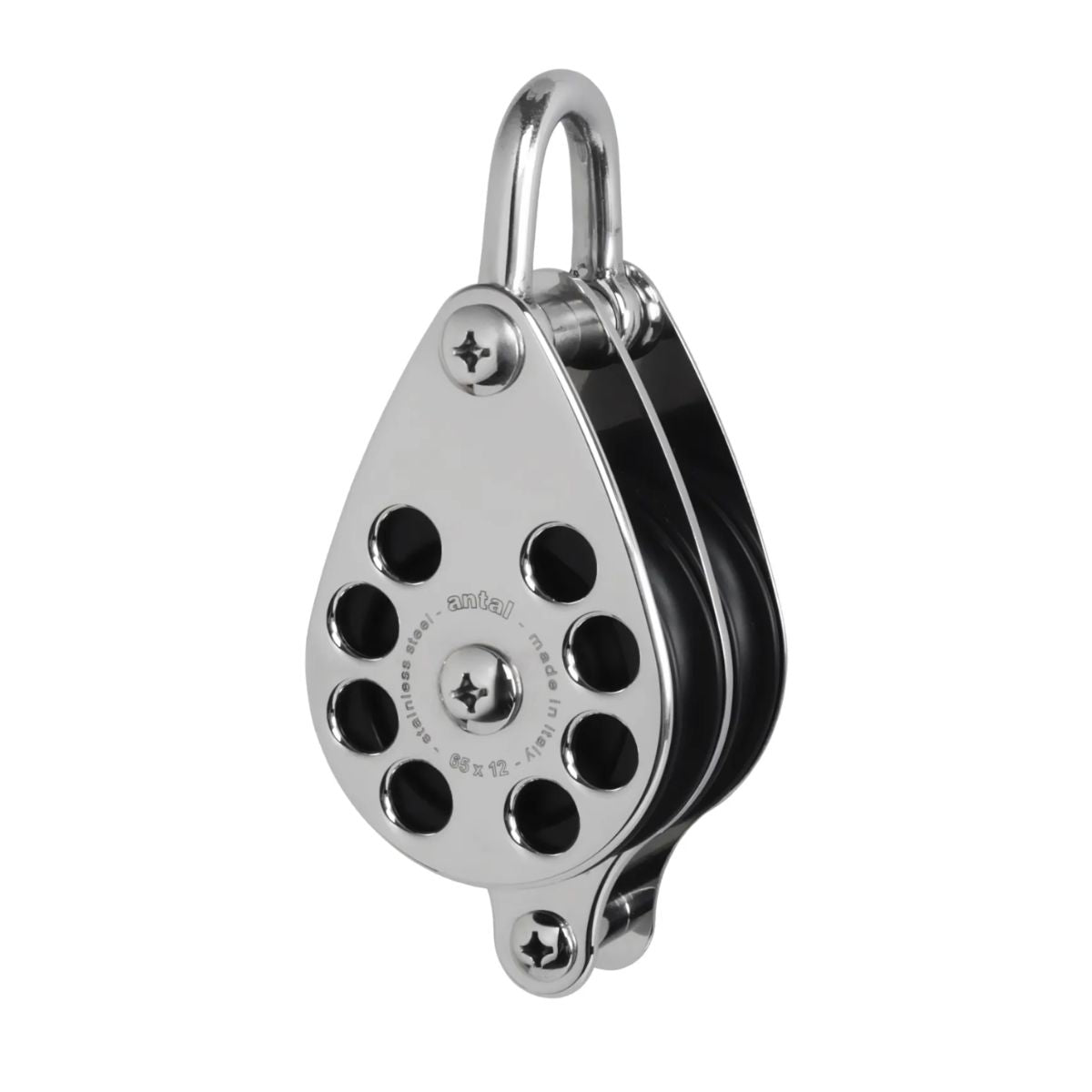 Antal 60 mm Double block S. steel classic becket