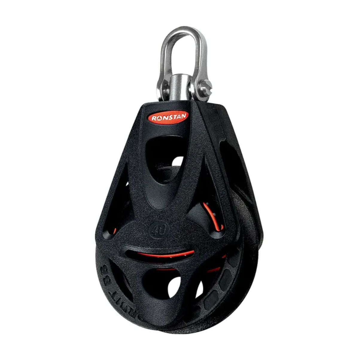 Ronstan series 40 Ball Bearing Orbit Block™, Single with Low Profile Integrated Becket
