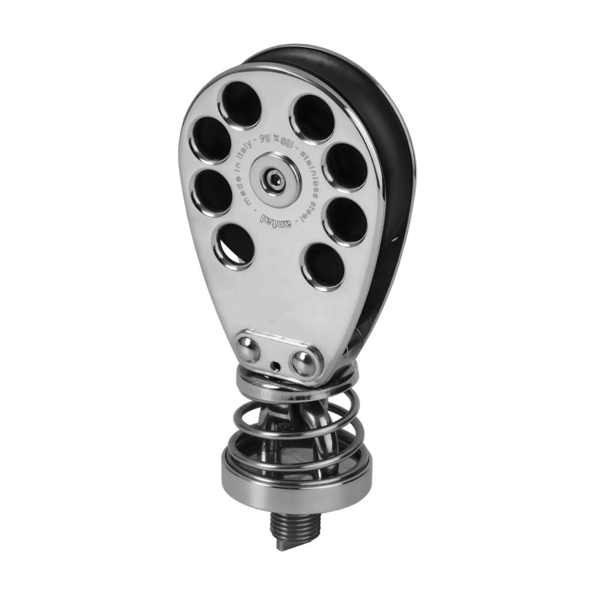 Antal 180 mm Stand Up block S. steel classic block screwed pad eye