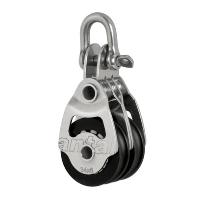 Antal 30 mm Double block S. steel mini