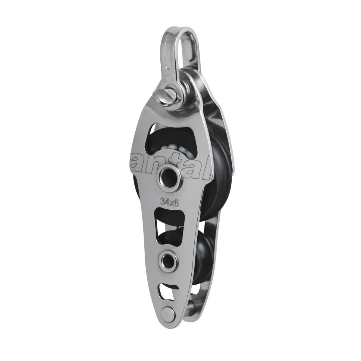 Antal 34 mm Single block S. steel mini Fiddle with becker