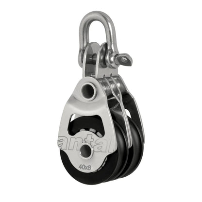 Antal 40 mm Double block S. steel mini