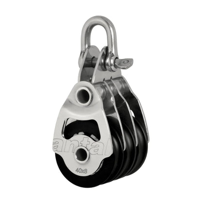 Antal 40 mm Triple block S. steel mini