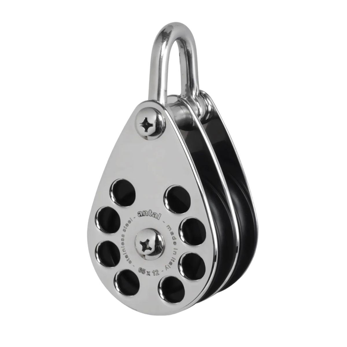 Antal 60 mm Double block S. steel classic