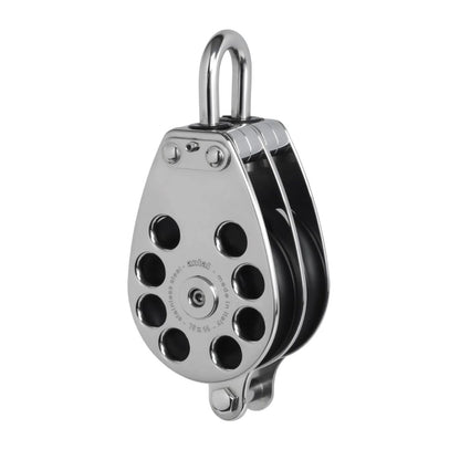 Antal 70 mm Double block S. steel classic becket