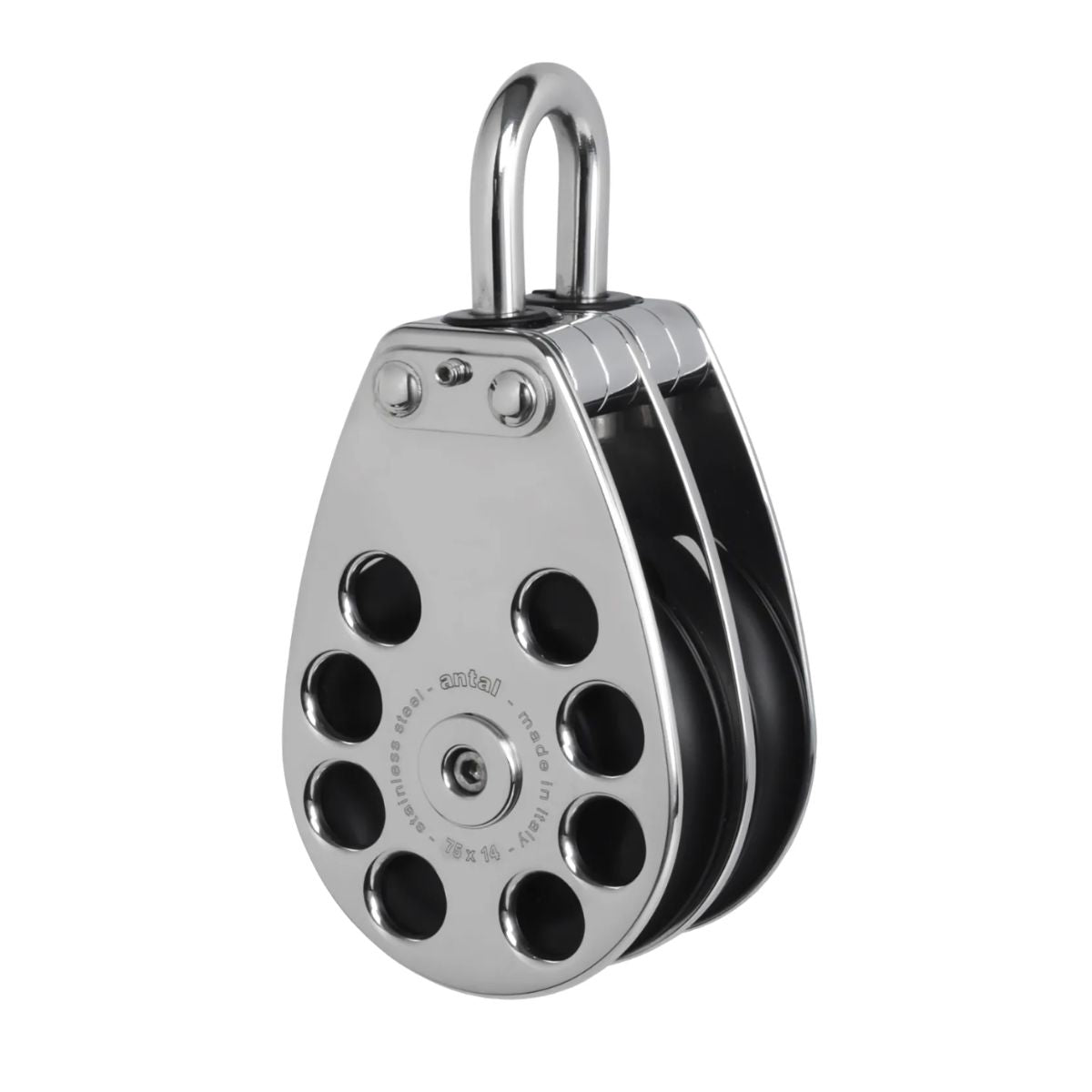 Antal 70 mm Double block S. steel classic