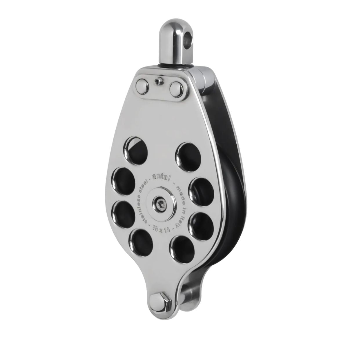 Antal 75 mm Single block S. steel classic with Becket