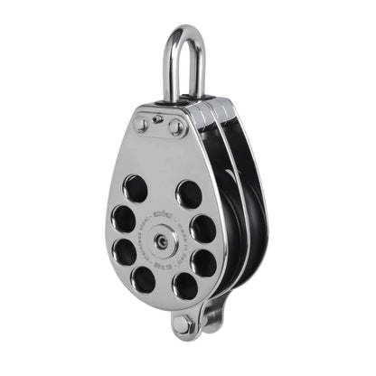 Antal 90 mm Double block S. steel classic becket
