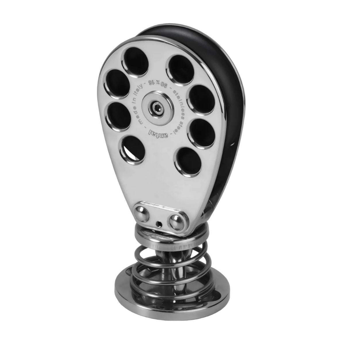 Antal 90 mm Stand Up block S. steel classic block on pad eye