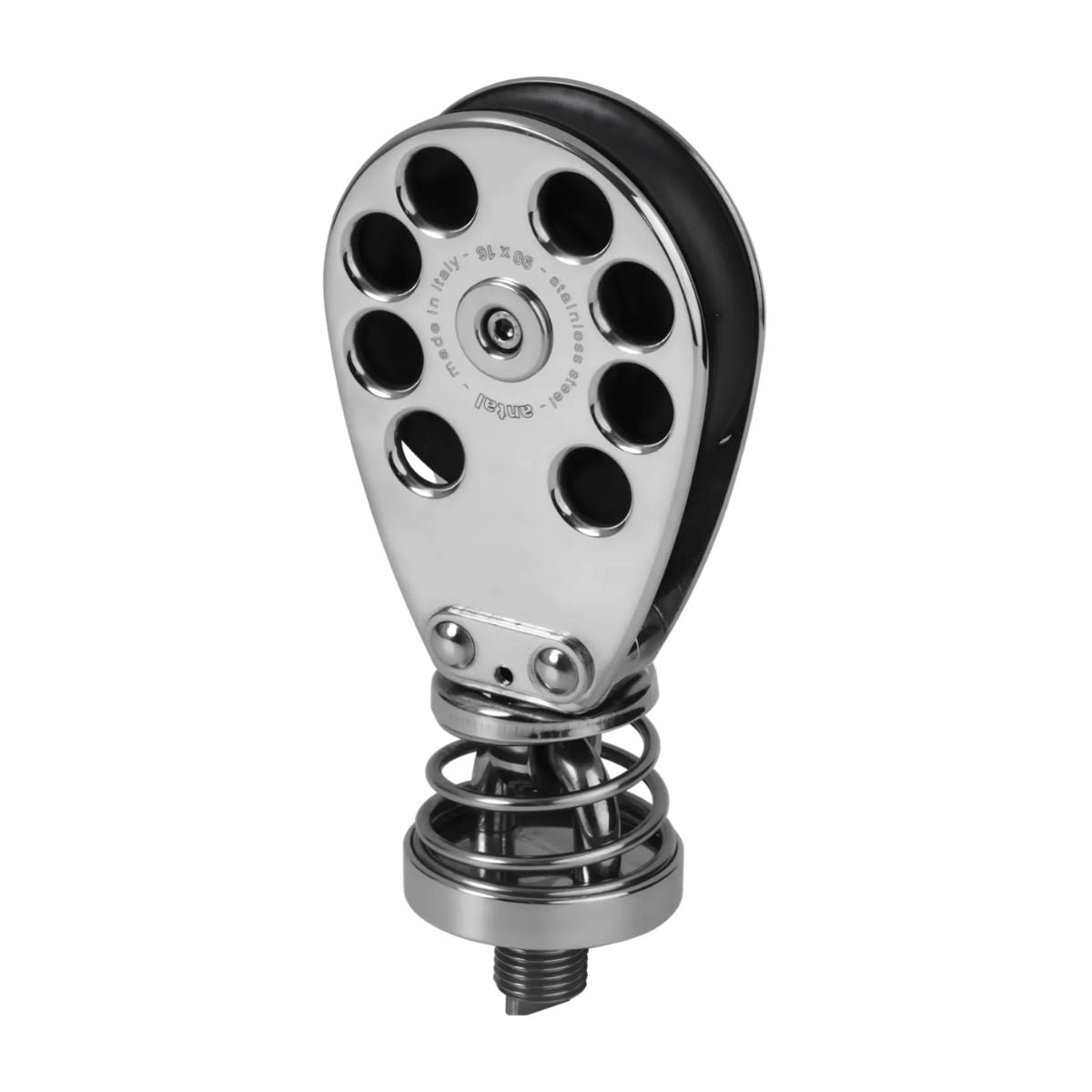Antal 90 mm Stand Up block S. steel classic block screwed pad eye