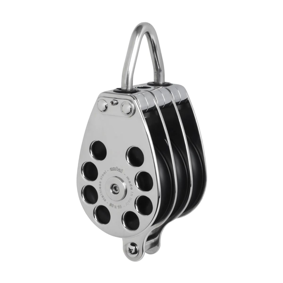 Antal 90 mm Triple block S. steel classic becket