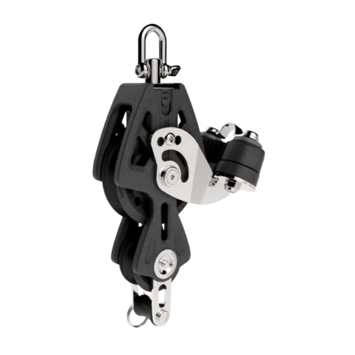 Lewmar 90 mm Synchro Block Fiddle with Cam Cleat and Becket