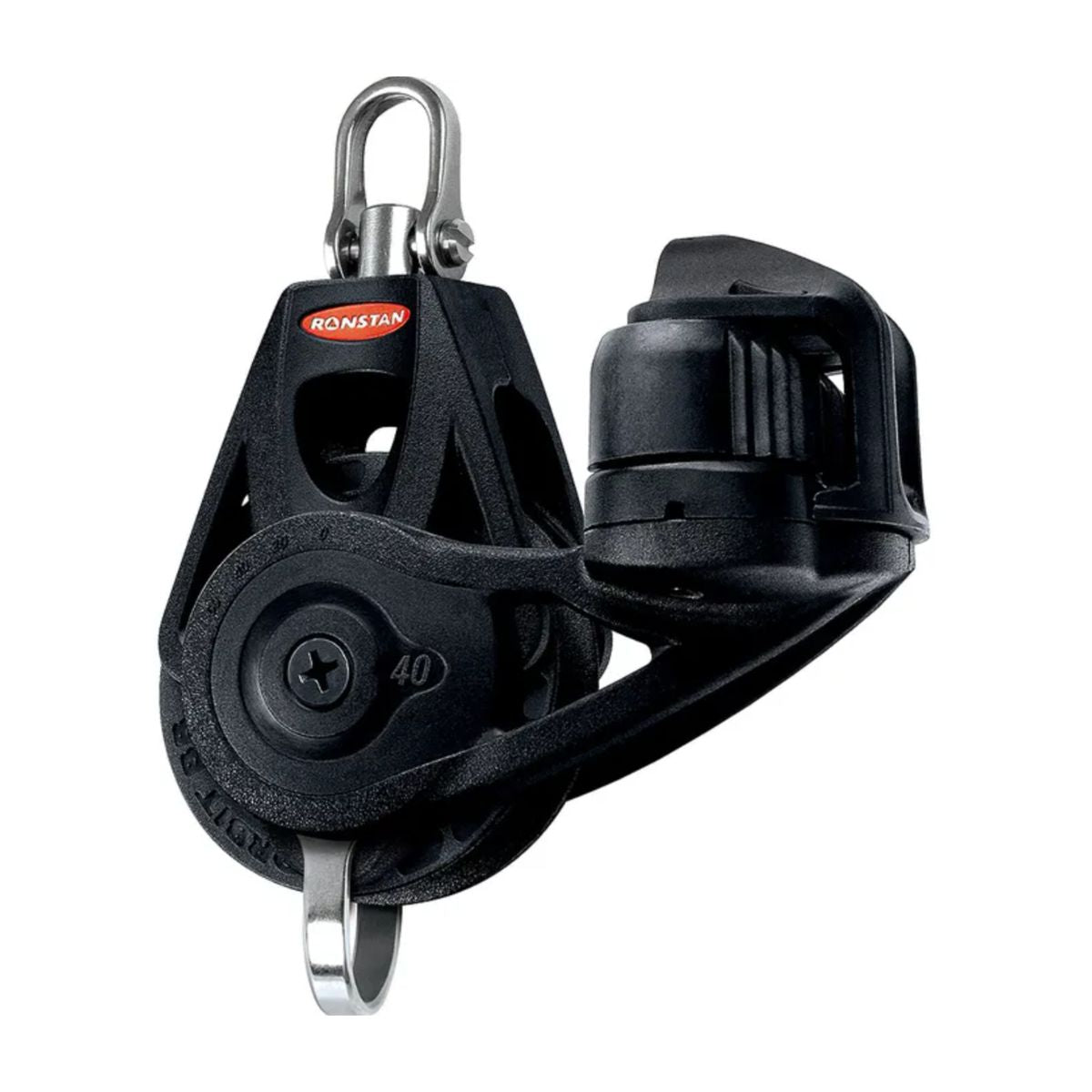 Ronstan series 40 Ball Bearing Orbit Block™, Single with Becket and Cleat