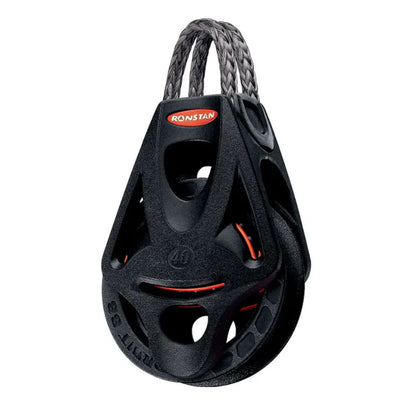 Ronstan series 40 Ball Bearing Orbit Block™, with Dyneema® Link Head and Low Profile Integrated Becket