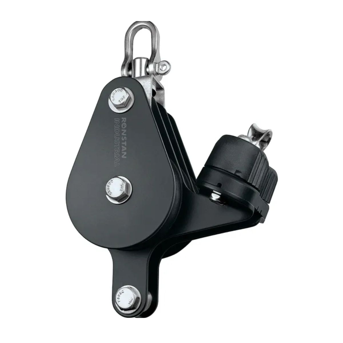 Ronstan series 75 Triple Industrial Pulley Block with Becket and Cleat