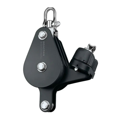 Ronstan series 75 Triple Industrial Pulley Block with Becket and Cleat